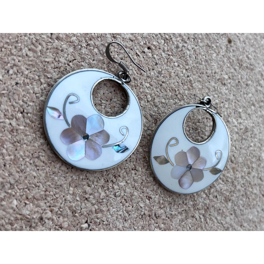 Mother of Pearl Inlay Earrings